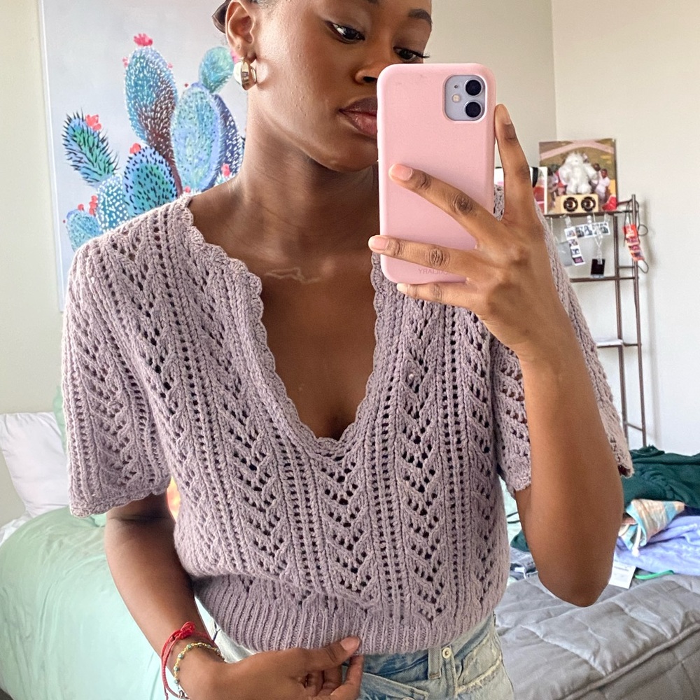 ARITZIA Wilfred Crochet Sweater